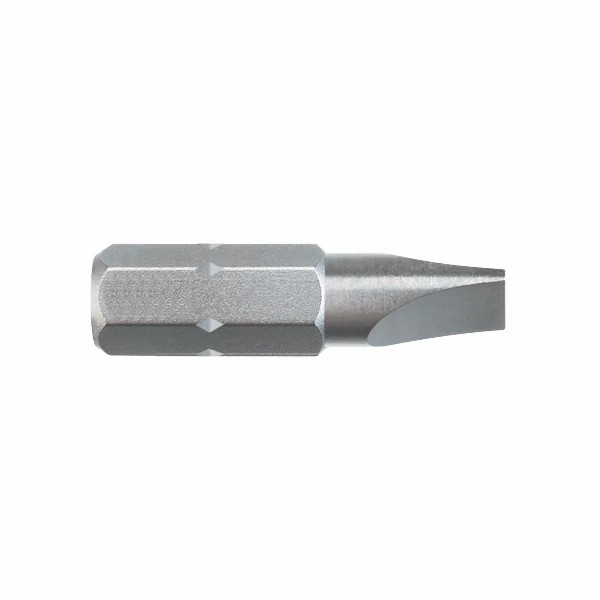1/4" Hexagon Drive 25mm Long Slotted Insert Bit