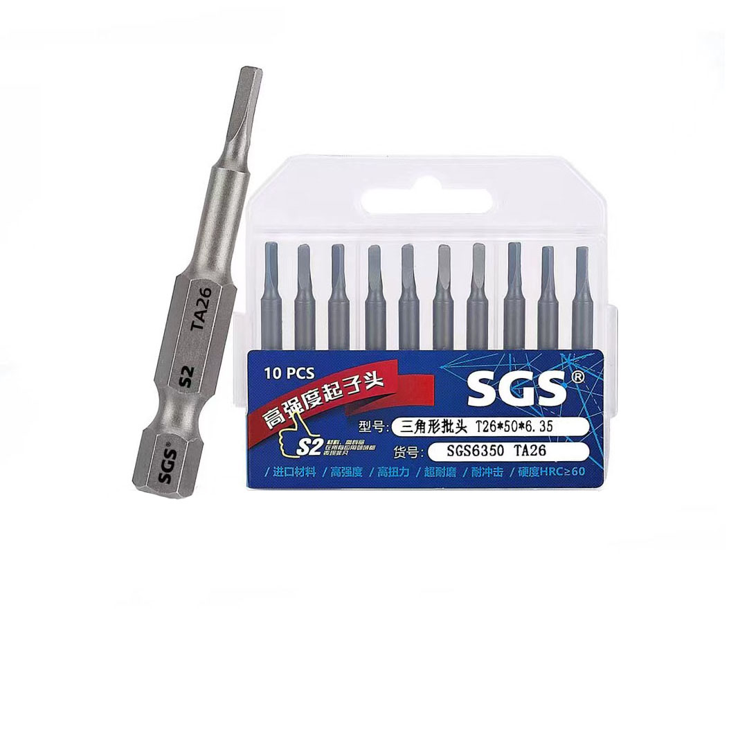 6.35mm series single ended triangular bits